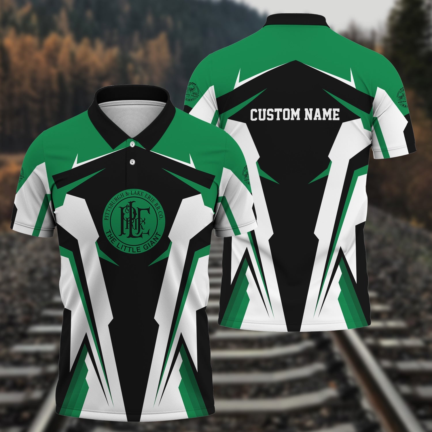 Railspirit Personalized Pittsburgh And Lake Erie Railroad Polo Shirt Strong Line Style Train Unisex Shirt All Over Print