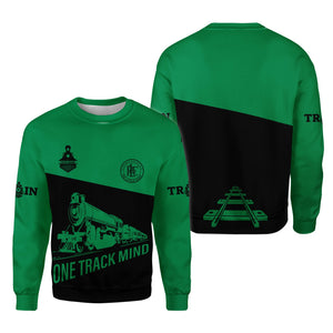 Railspirit Personalized Pittsburgh And Lake Erie Railroad Sweatshirt One Track Mind Train Sweater Gift Idea For Train Lover