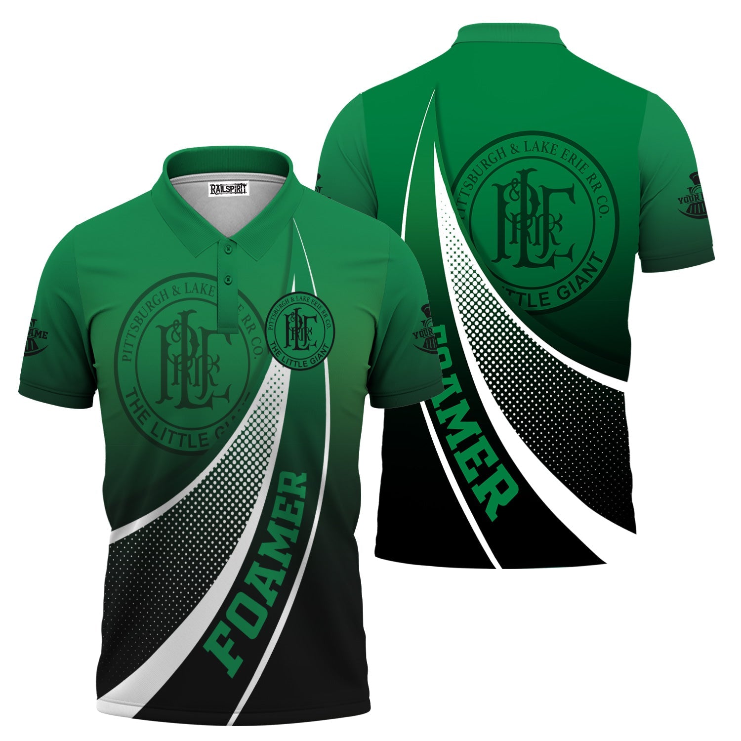 Railspirit Personalized Pittsburgh And Lake Erie Railroad Polo Shirt Railway-Themed Style Shirt Gift Idea For Trainspotter