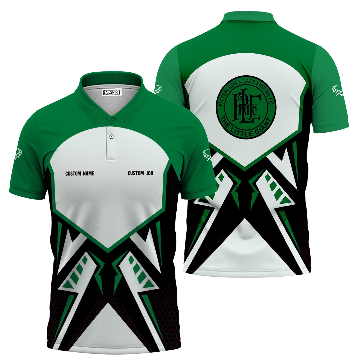 Railspirit Personalized Pittsburgh And Lake Erie Railroad Polo Shirt Vibriant Style with Custom Position Train Shirt