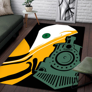 Railspirit Pittsburgh And Lake Erie Railroad Area Rug Flame-Inspired Style Rug Gift Idea For Train Lovers