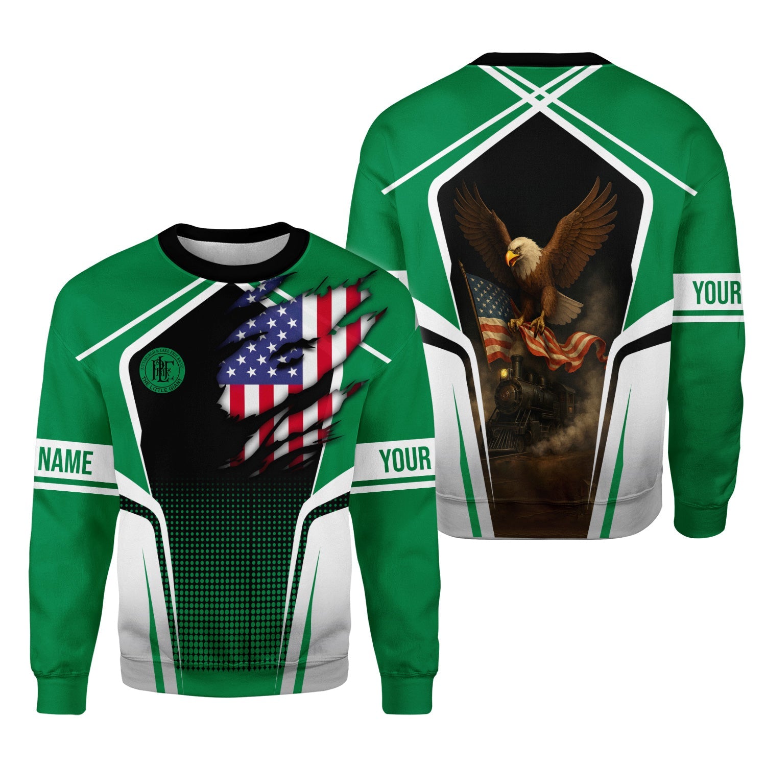 Railspirit Personalized Pittsburgh And Lake Erie Railroad Sweatshirt American Eagle Vintage Train Shirt