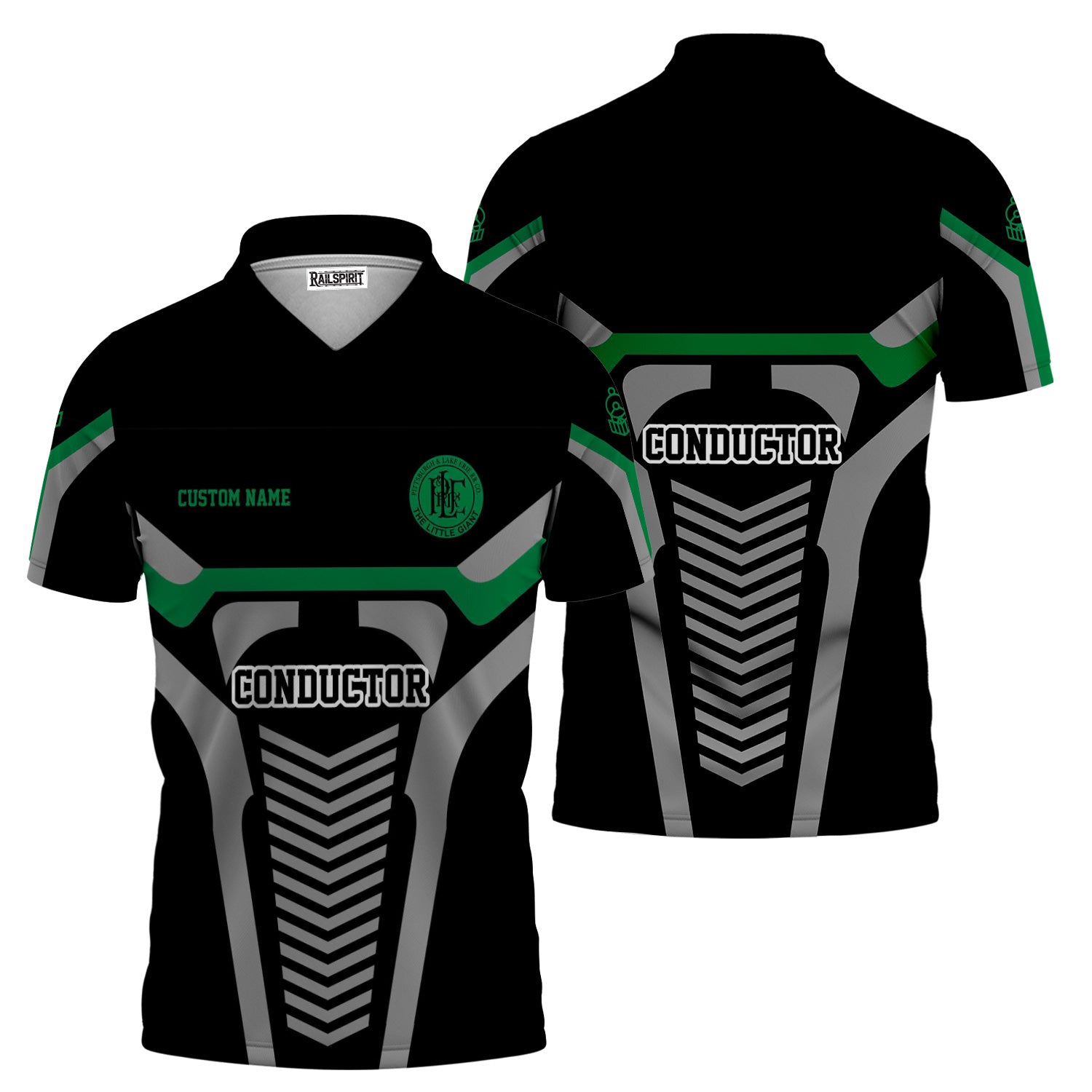 Railspirit Personalized Pittsburgh And Lake Erie Railroad Polo Shirt Track-Inspired with Custom Job Position  Train Shirt