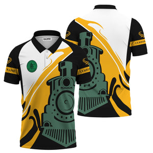 Railspirit Personalized Pittsburgh And Lake Erie Railroad Polo Shirt Flame-Inspired Style Shirt Gift Idea For Train Lovers