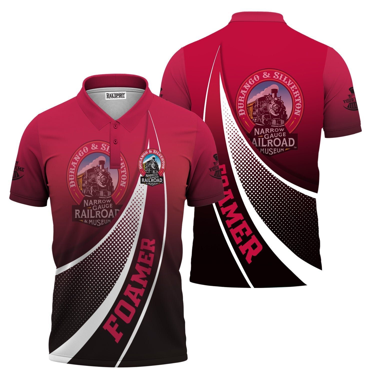 Railspirit Personalized Durango And Silverton Narrow Gauge Railroad Polo Shirt Railway-Themed Style Shirt Gift Idea For Trainspotter