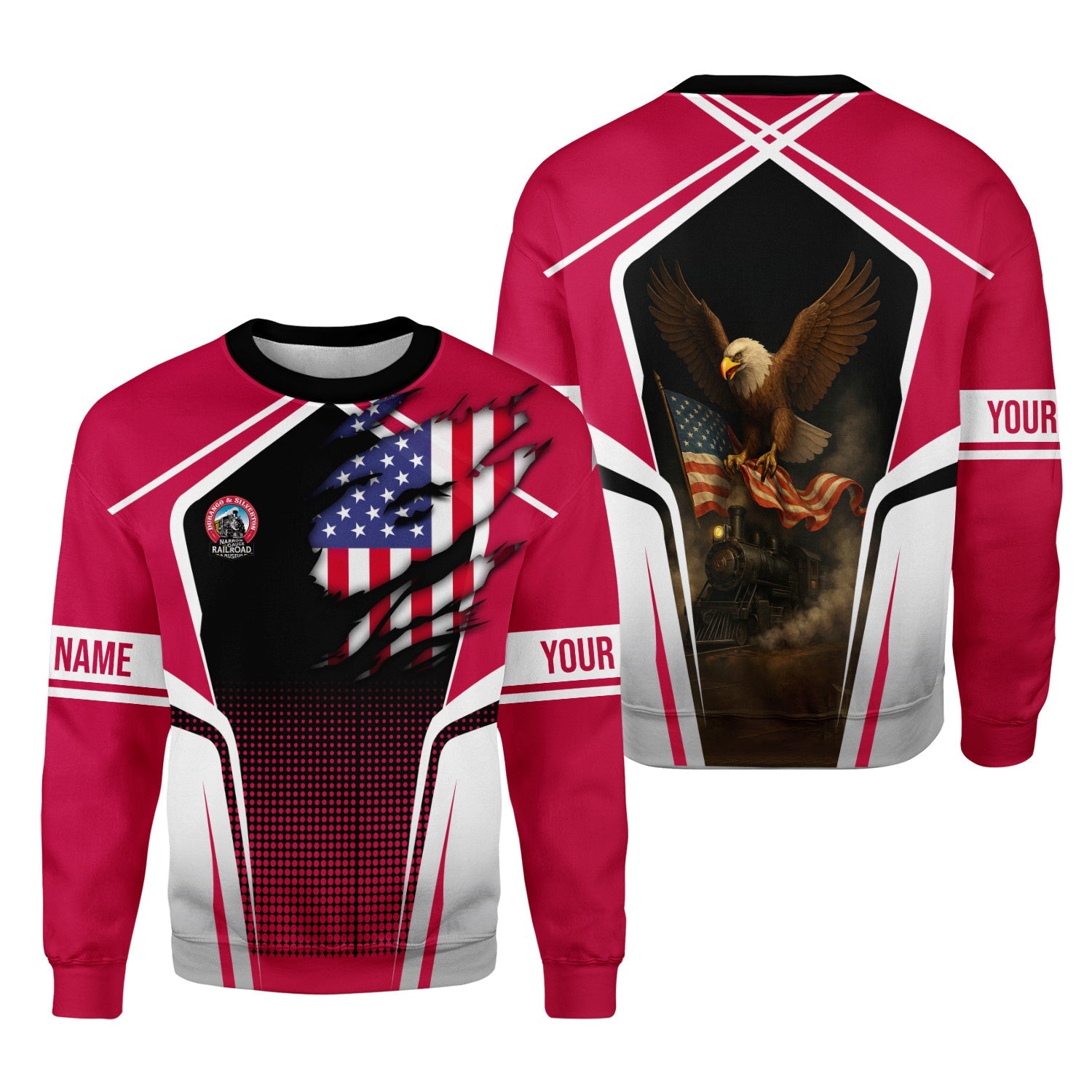 Railspirit Personalized Durango And Silverton Narrow Gauge Railroad Sweatshirt American Eagle Vintage Train Shirt