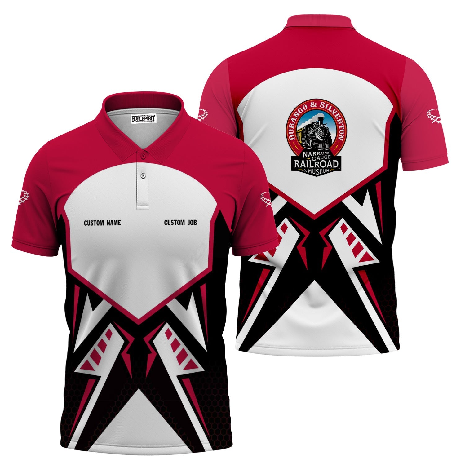 Railspirit Personalized Durango And Silverton Narrow Gauge Railroad Polo Shirt Vibriant Style with Custom Position Train Shirt