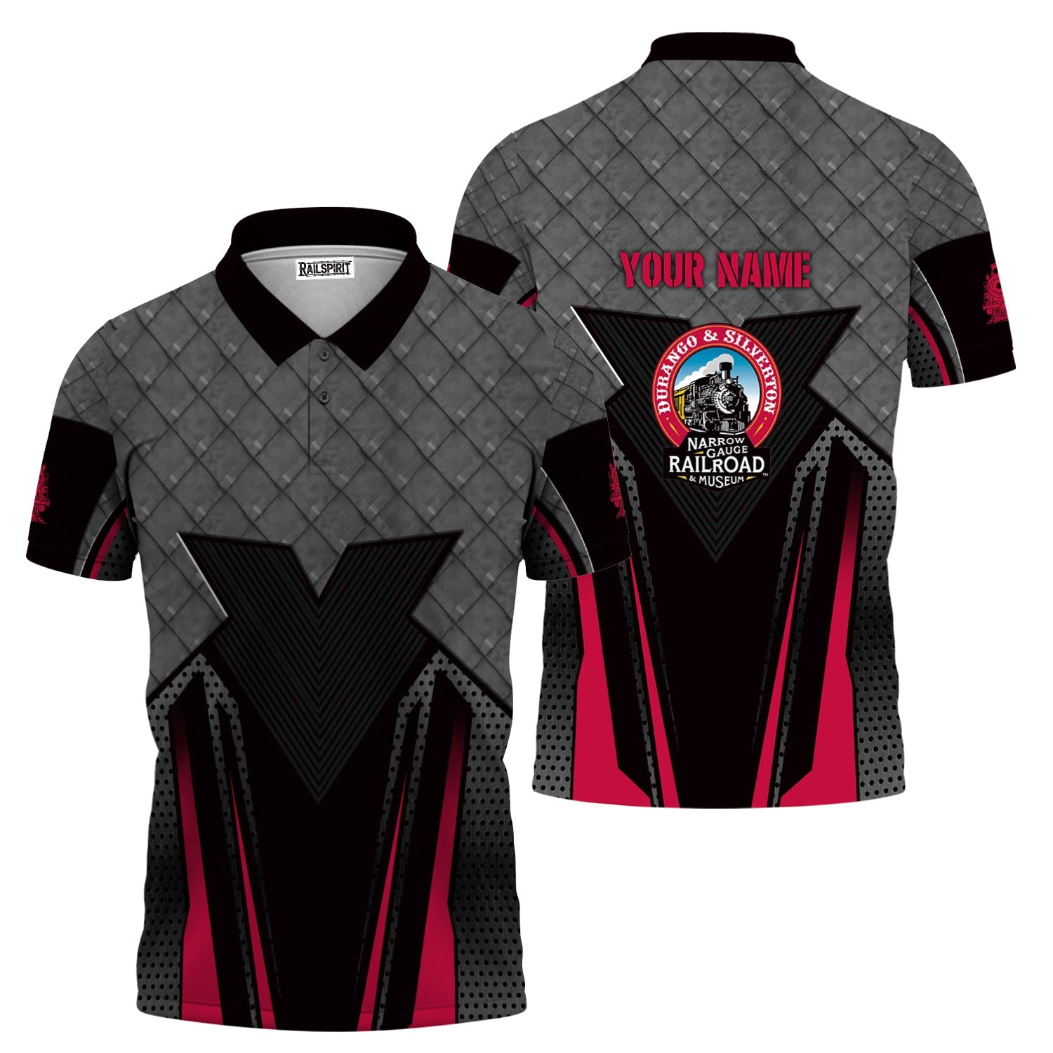 Railspirit Personalized Durango And Silverton Narrow Gauge Railroad Polo Shirt Rugged Steel Vibes Train Shirt All Over Print