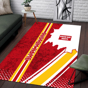 Railspirit Personalized Green Bay & Western Railroad Area Rug Vintage All Over Printed Rug