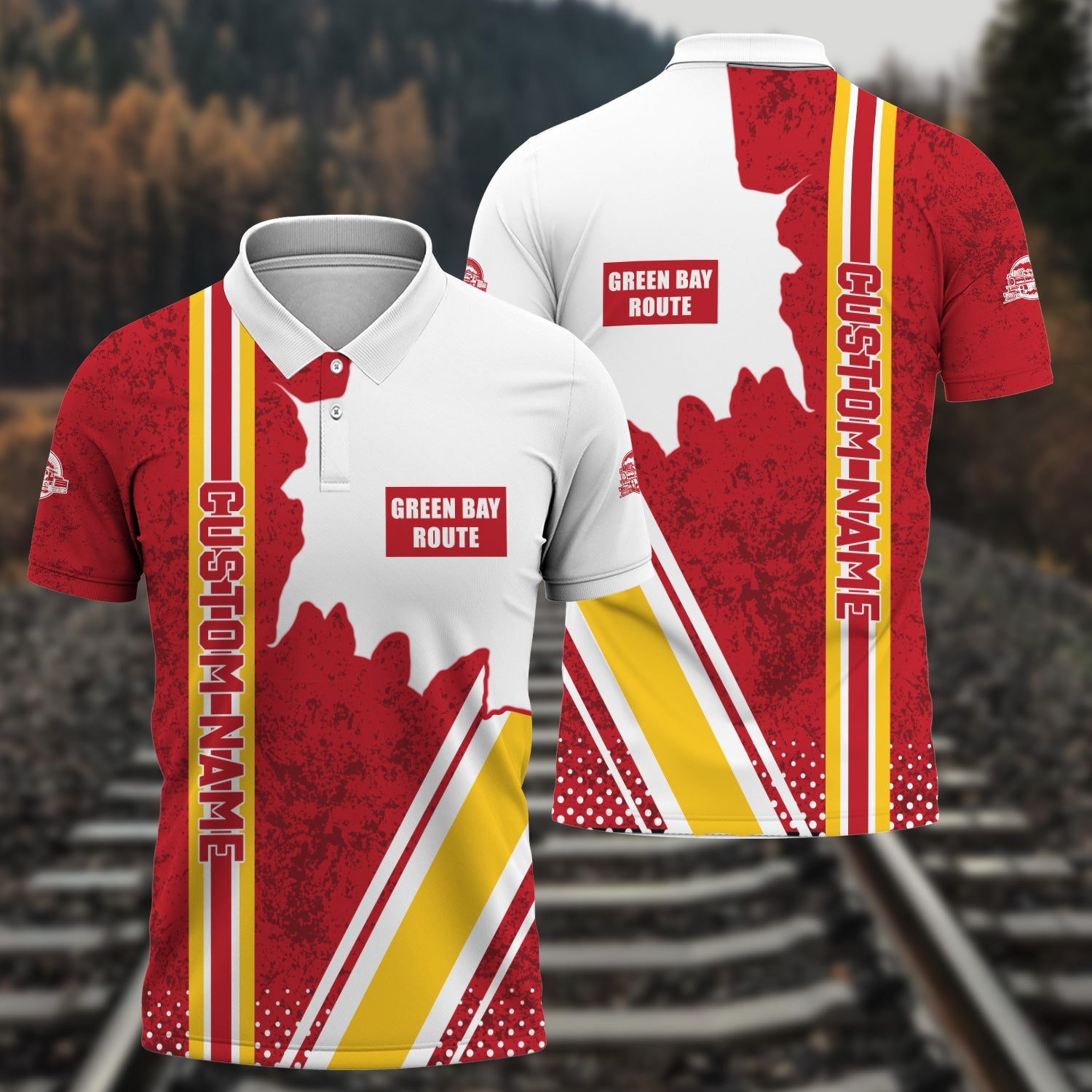 Railspirit Personalized Green Bay & Western Railroad Polo Shirt All Over Printed Unisex Shirt