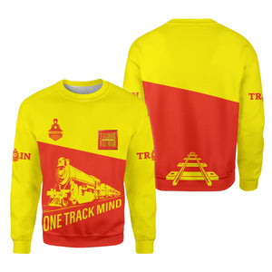 Railspirit Personalized Strasburg Railroad Sweatshirt One Track Mind Train Sweater Gift Idea For Train Lover
