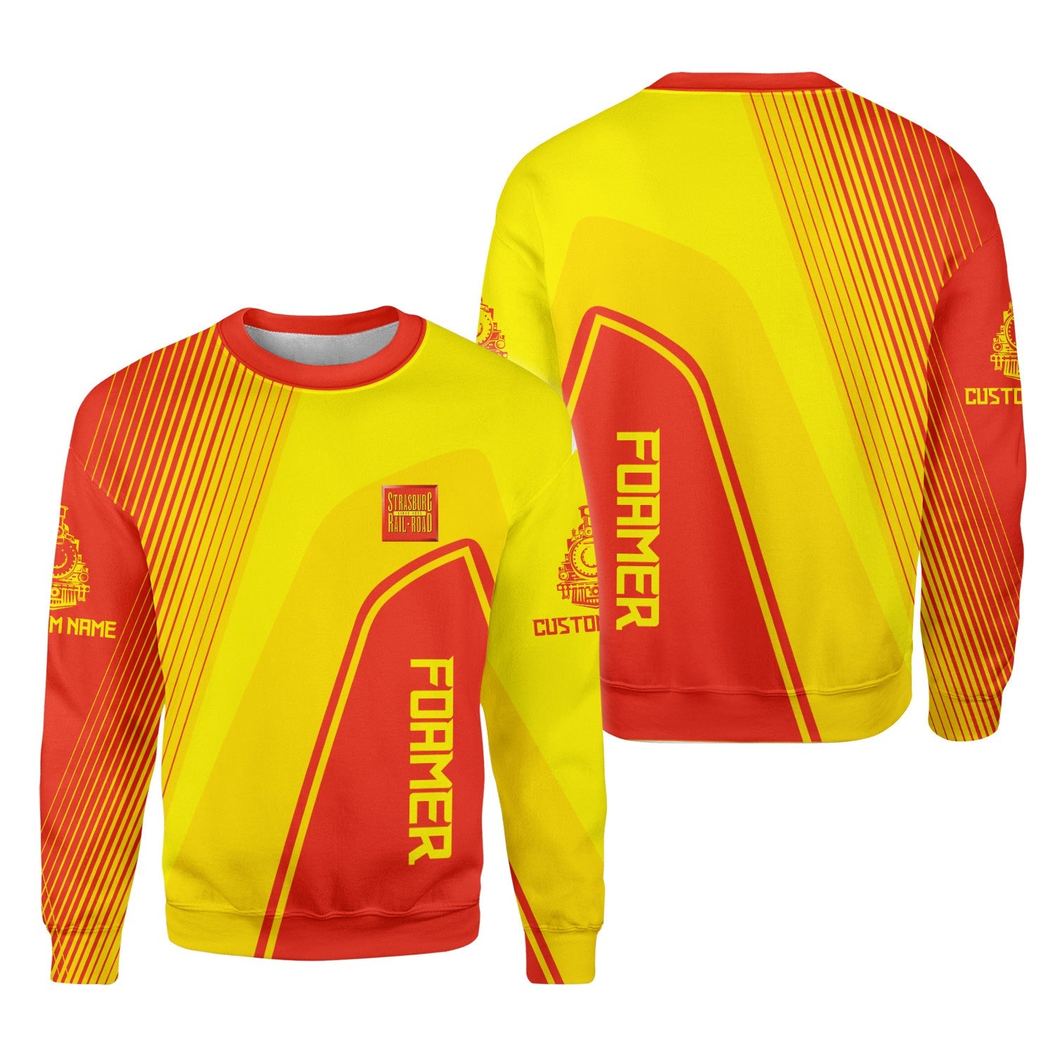 Railspirit Personalized Strasburg Railroad Sweatshirt Vibrant Striking Style Shirt For Rail Enthusiasts