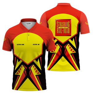 Railspirit Personalized Strasburg Railroad Polo Shirt Vibriant Style with Custom Position Train Shirt