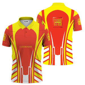 Railspirit Personalized Strasburg Railroad Polo Shirt Striped Railroad Style Train Shirt All Over Print