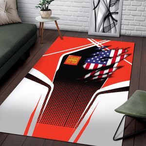 Railspirit Personalized Strasburg Railroad Area Rug American Eagle Vintage Train Rug