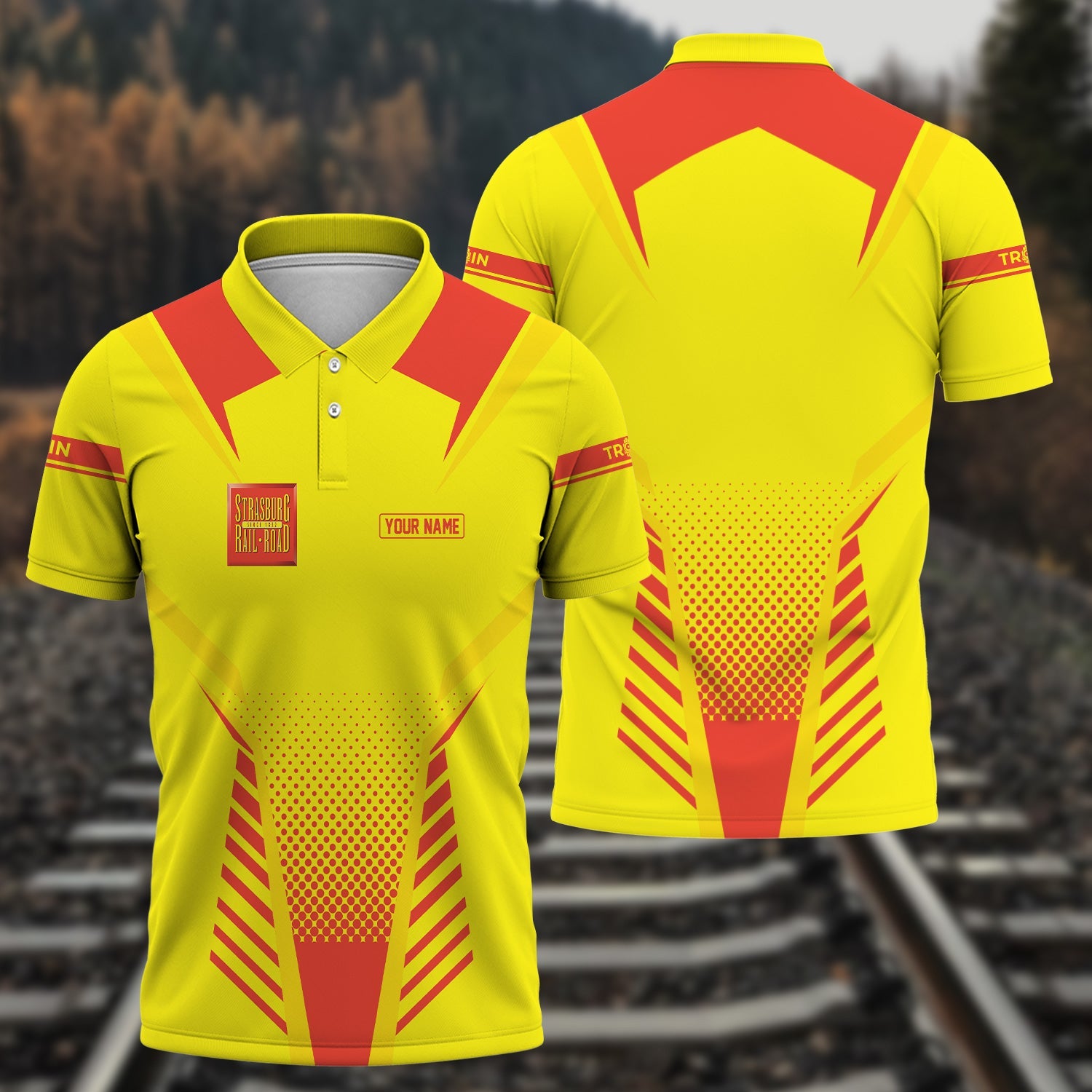 Railspirit Personalized Strasburg Railroad Polo Shirt Unisex Train Shirt All Over Print