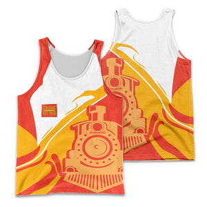 Railspirit Personalized Strasburg Railroad Men Tank Top Flame-Inspired Style Shirt Gift Idea For Train Lovers