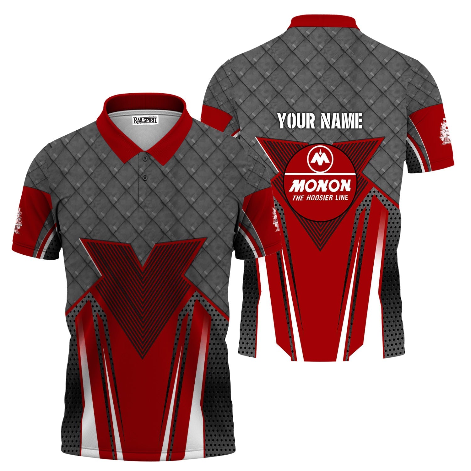 Railspirit Personalized Monon Railroad Polo Shirt Rugged Steel Vibes Train Shirt All Over Print