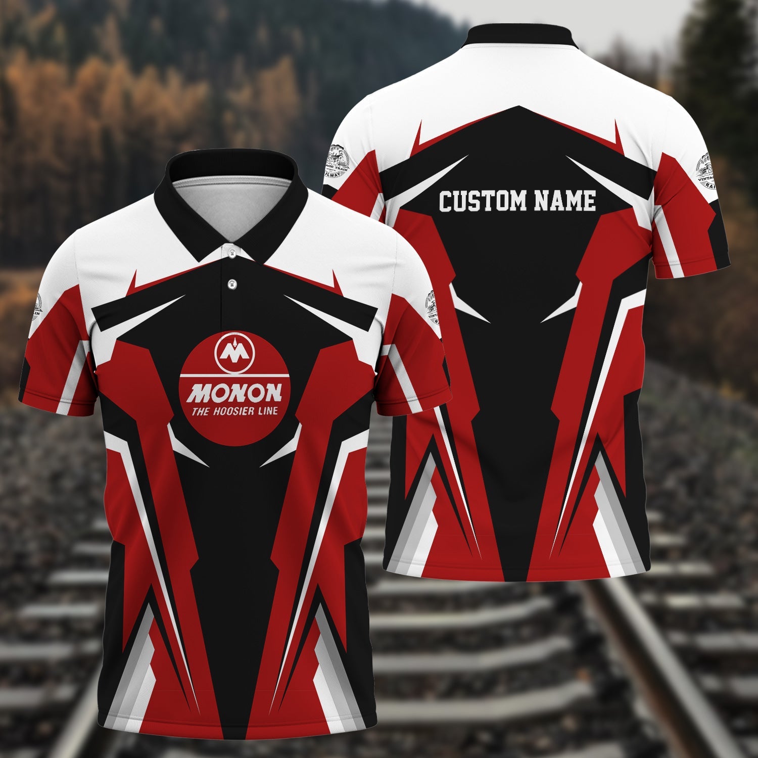 Railspirit Personalized Monon Railroad Polo Shirt Strong Line Style Train Unisex Shirt All Over Print