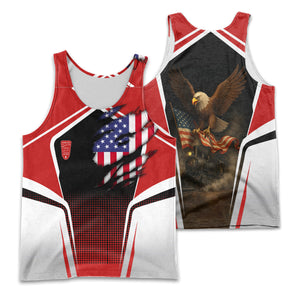 Railspirit Personalized Bangor And Aroostook Railroad Men Tank Top American Eagle Vintage Train Shirt