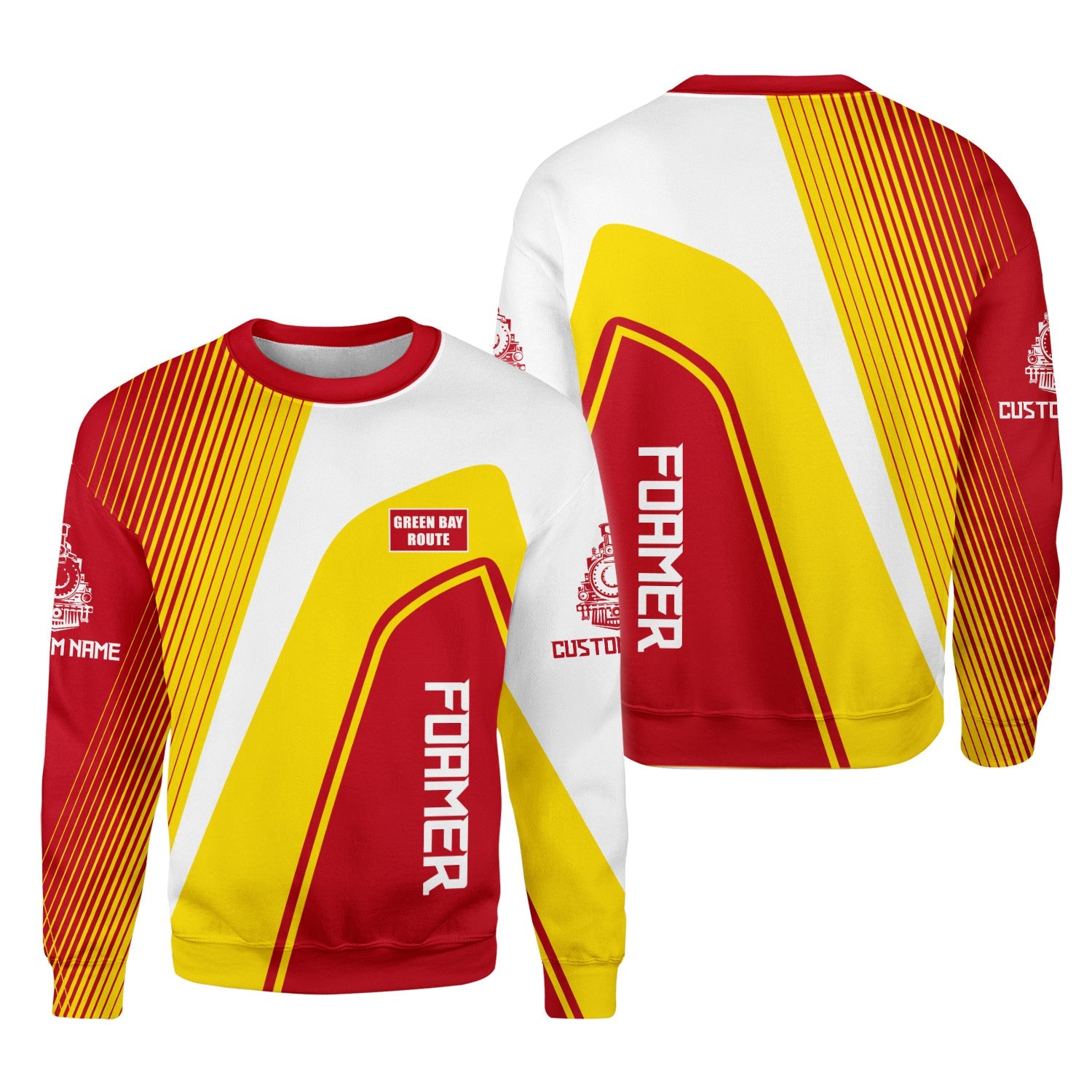 Railspirit Personalized Green Bay & Western Railroad Sweatshirt Vibrant Striking Style Shirt For Rail Enthusiasts