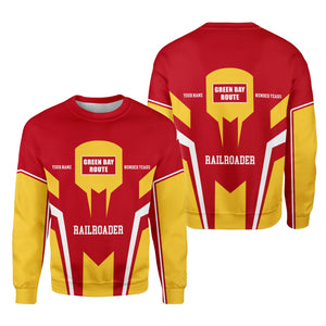 Railspirit Personalized Green Bay & Western Railroad Sweatshirt Custom Year Railroader Shirt Gift Idea For Train Lover