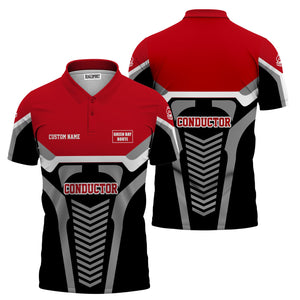 Railspirit Personalized Green Bay & Western Railroad Polo Shirt Track-Inspired with Custom Job Position  Train Shirt