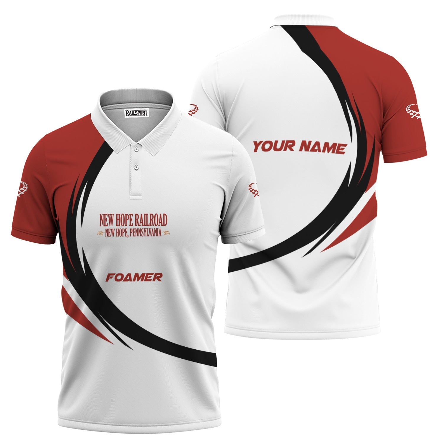 Railspirit Personalized New Hope Railroad Polo Shirt Unique Graphic Style Shirt For Train Enthusiasts