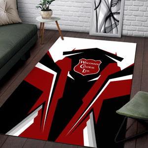 Railspirit Personalized Wisconsin Central Ltd Railroad Area Rug Strong Line Style  Train Area Rug Gift Idea For Train Lover