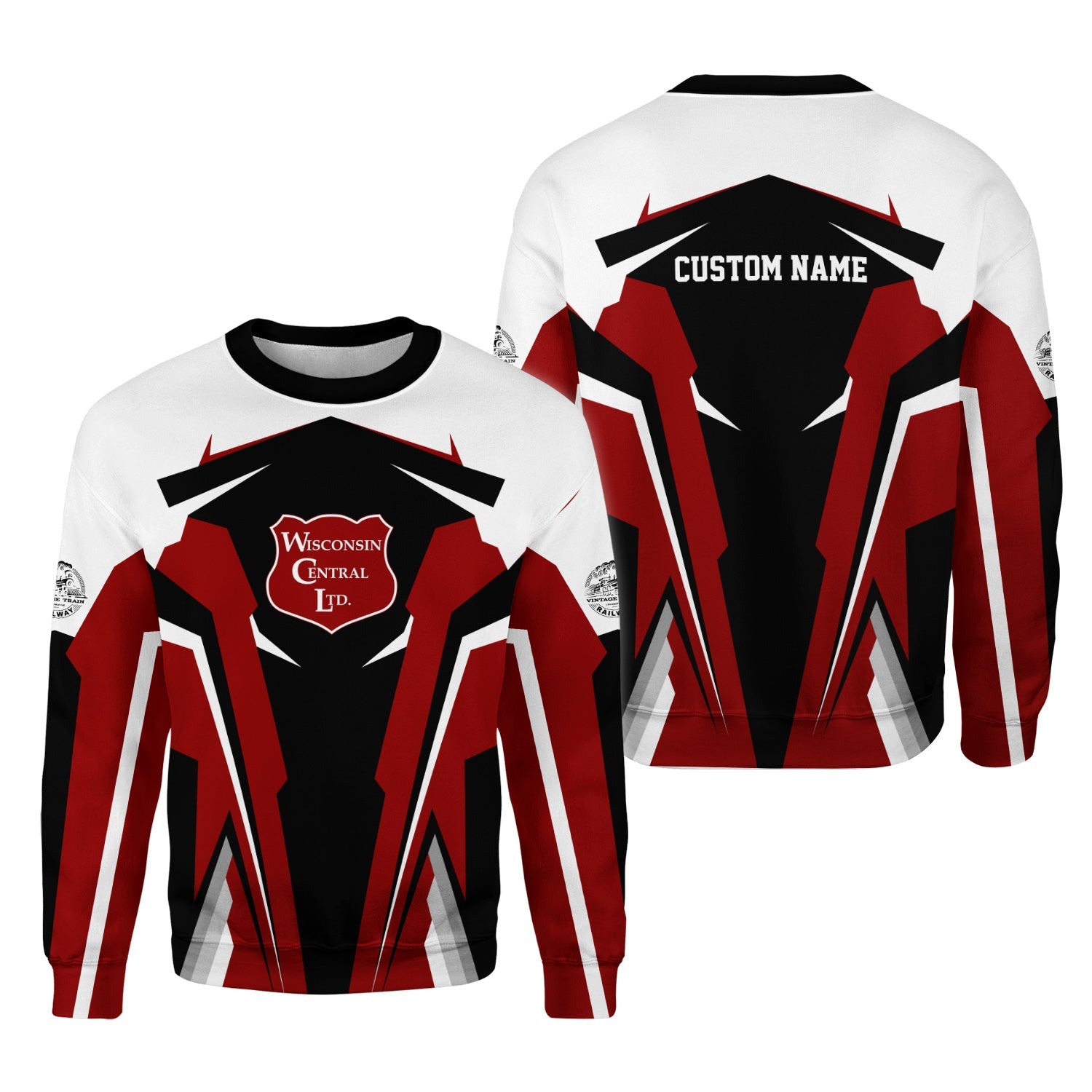 Railspirit Personalized Wisconsin Central Ltd Railroad Sweatshirt Strong Line Style Train Unisex Shirt All Over Print