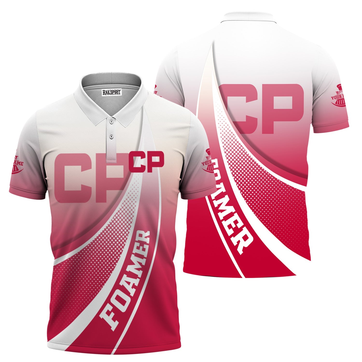 Railspirit Personalized Canadian Pacific Railroad Polo Shirt Railway-Themed Style Shirt Gift Idea For Trainspotter