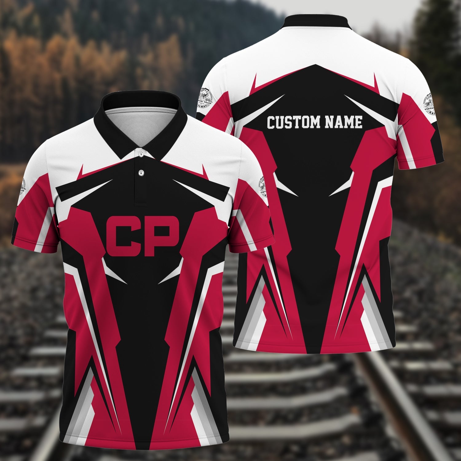 Railspirit Personalized Canadian Pacific Railroad Polo Shirt Strong Line Style Train Unisex Shirt All Over Print