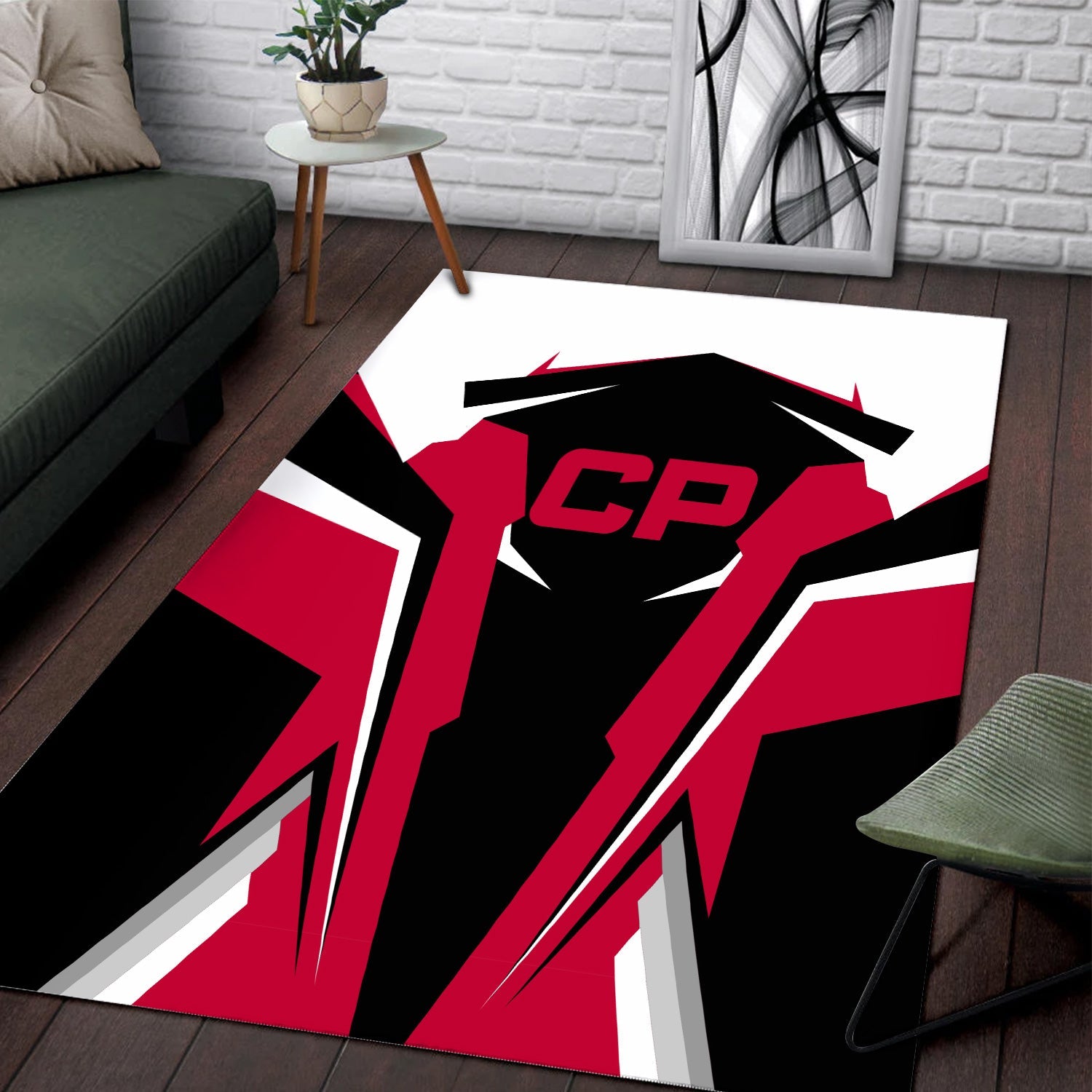 Railspirit Personalized Canadian Pacific Railroad Area Rug Strong Line Style  Train Area Rug Gift Idea For Train Lover