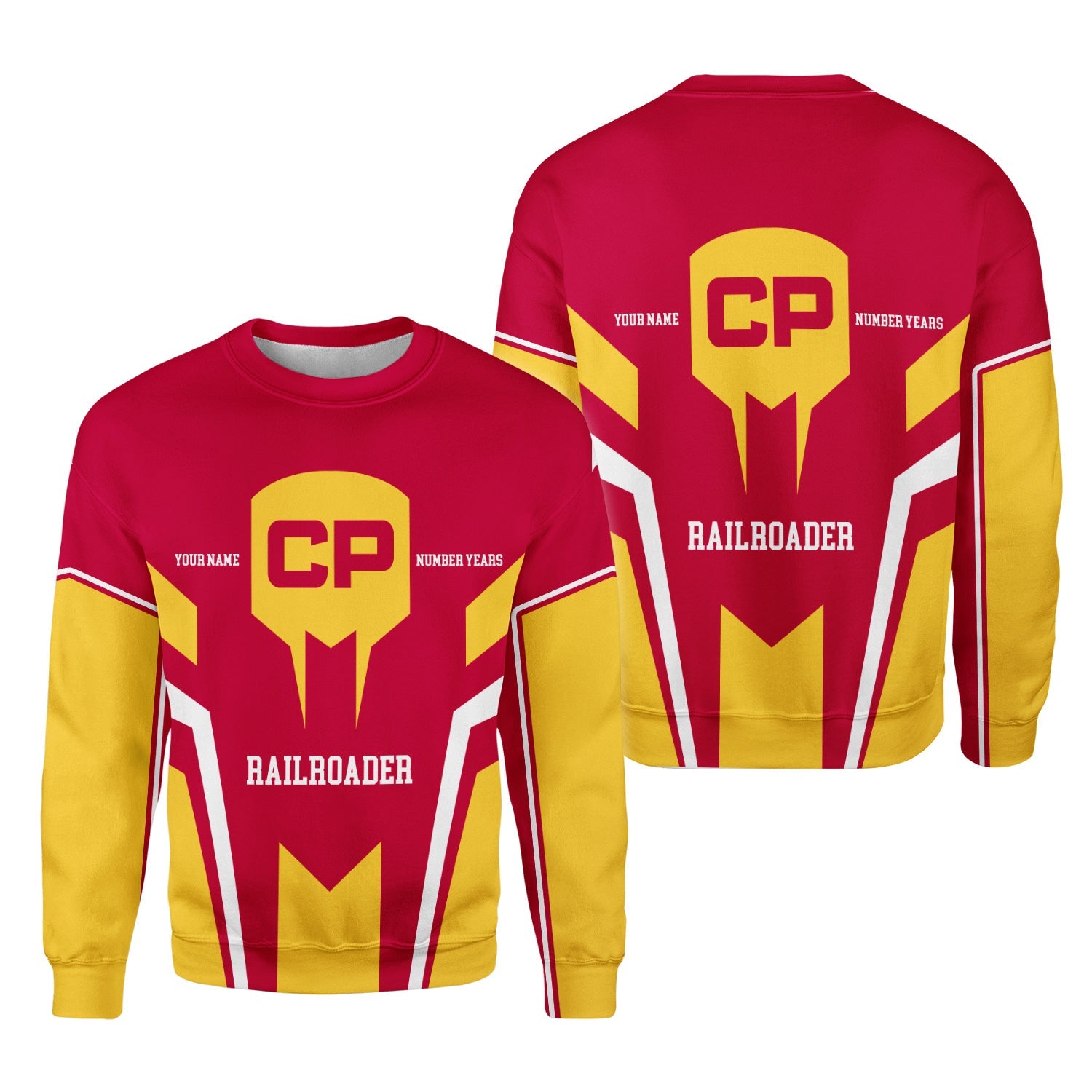 Railspirit Personalized Canadian Pacific Railroad Sweatshirt Custom Year Railroader Shirt Gift Idea For Train Lover
