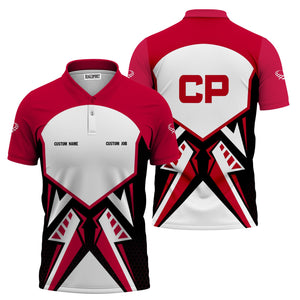 Railspirit Personalized Canadian Pacific Railroad Polo Shirt Vibriant Style with Custom Position Train Shirt