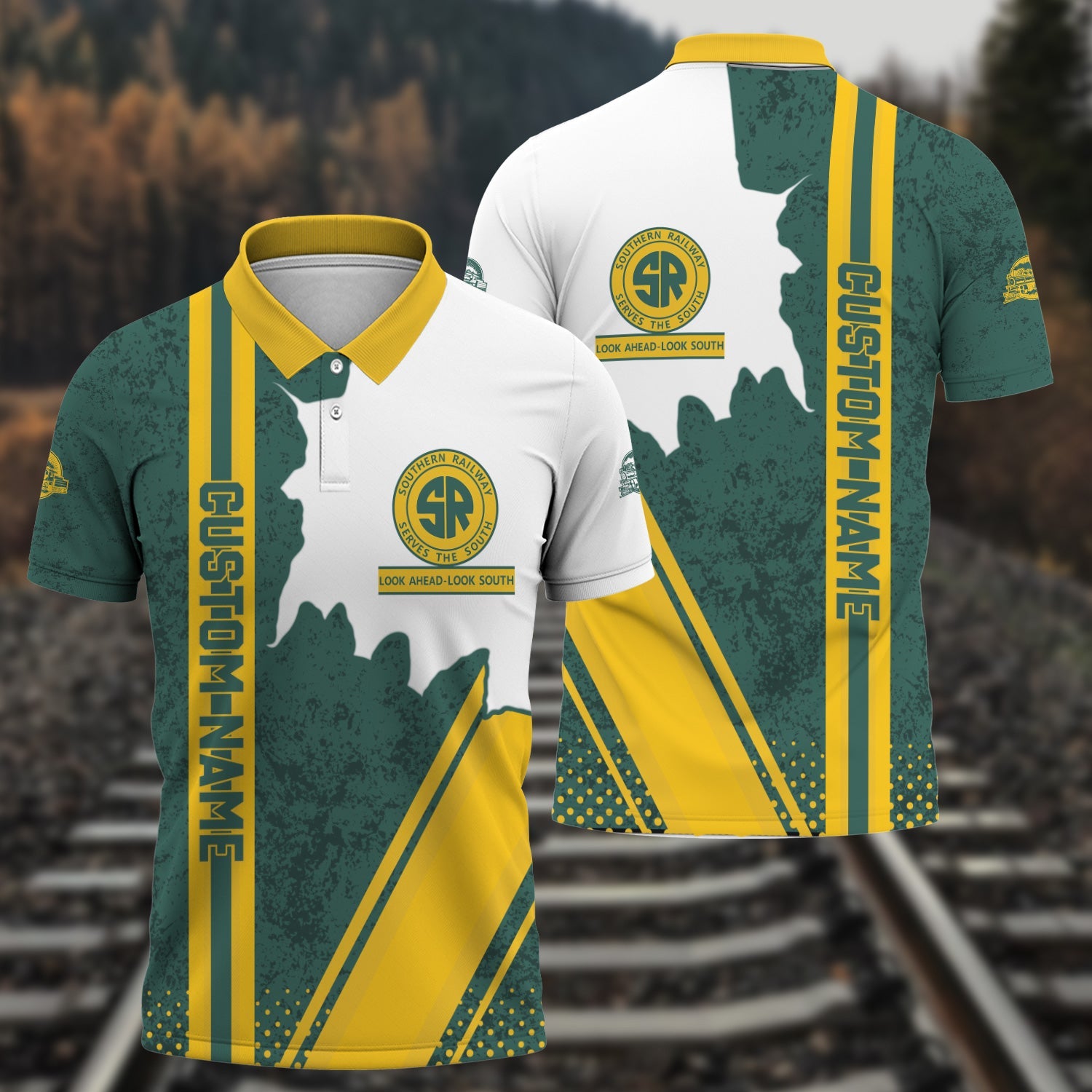 Railspirit Personalized Southern Railway U.S Polo Shirt SOU All Over Printed Unisex Shirt