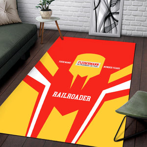 Railspirit Personalized Fleischmann And Western Railroad Area Rug Custom Year Railroader Rug Gift Idea For Train Lover