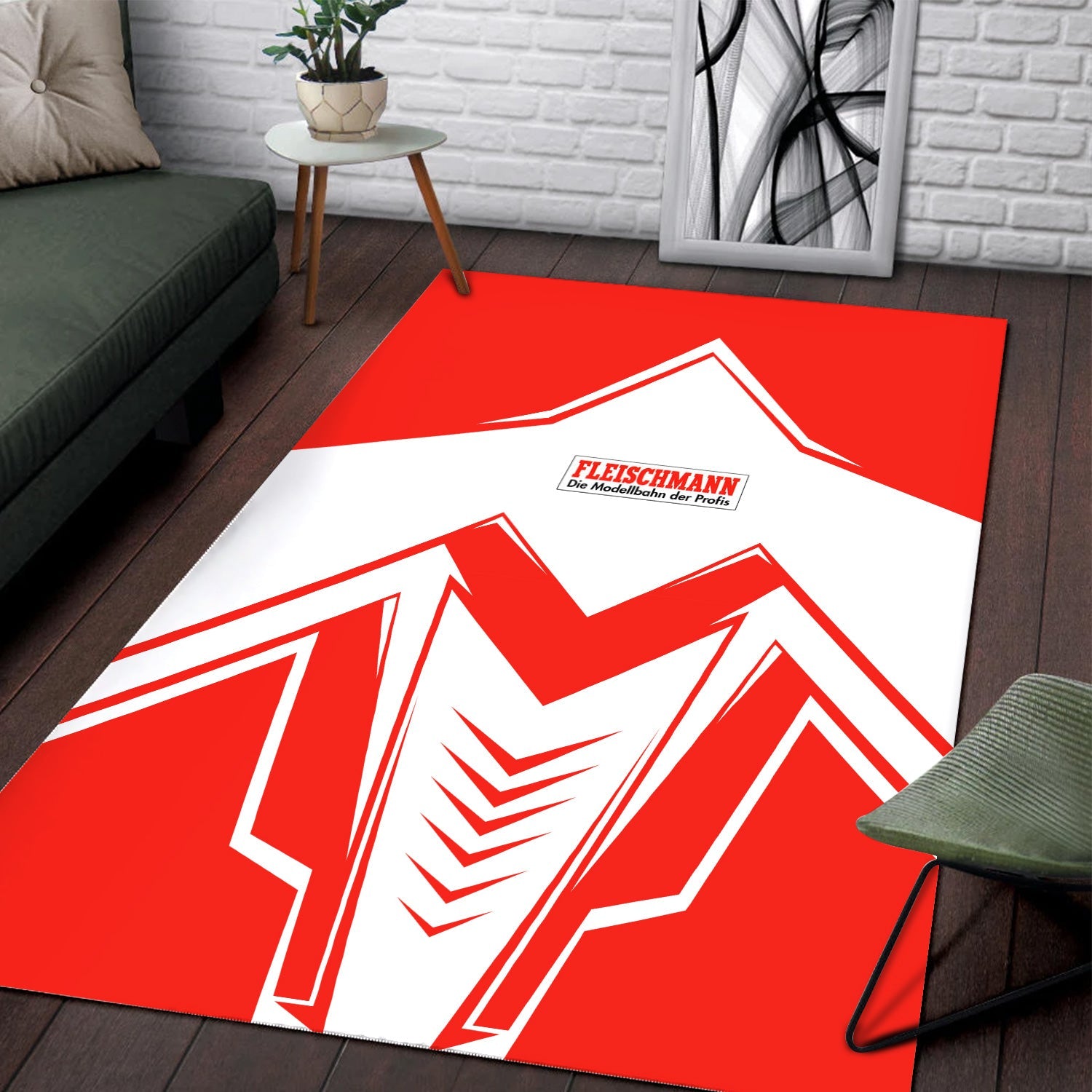 Railspirit Fleischmann And Western Railroad Area Rug Railway Trainspotter Style Rug Gift Idea For Foamers