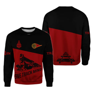 Railspirit Personalized Western Maryland Railway Sweatshirt One Track Mind Train Sweater Gift Idea For Train Lover