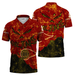 Railspirit Personalized Western Maryland Railway Polo Shirt Torn Graphic Style Train Shirt For Rail Junkie