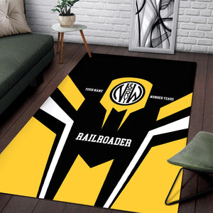 Railspirit Personalized Norfolk and Western Railway Area Rug Custom Year Railroader N&W Rug Gift Idea For Train Lover