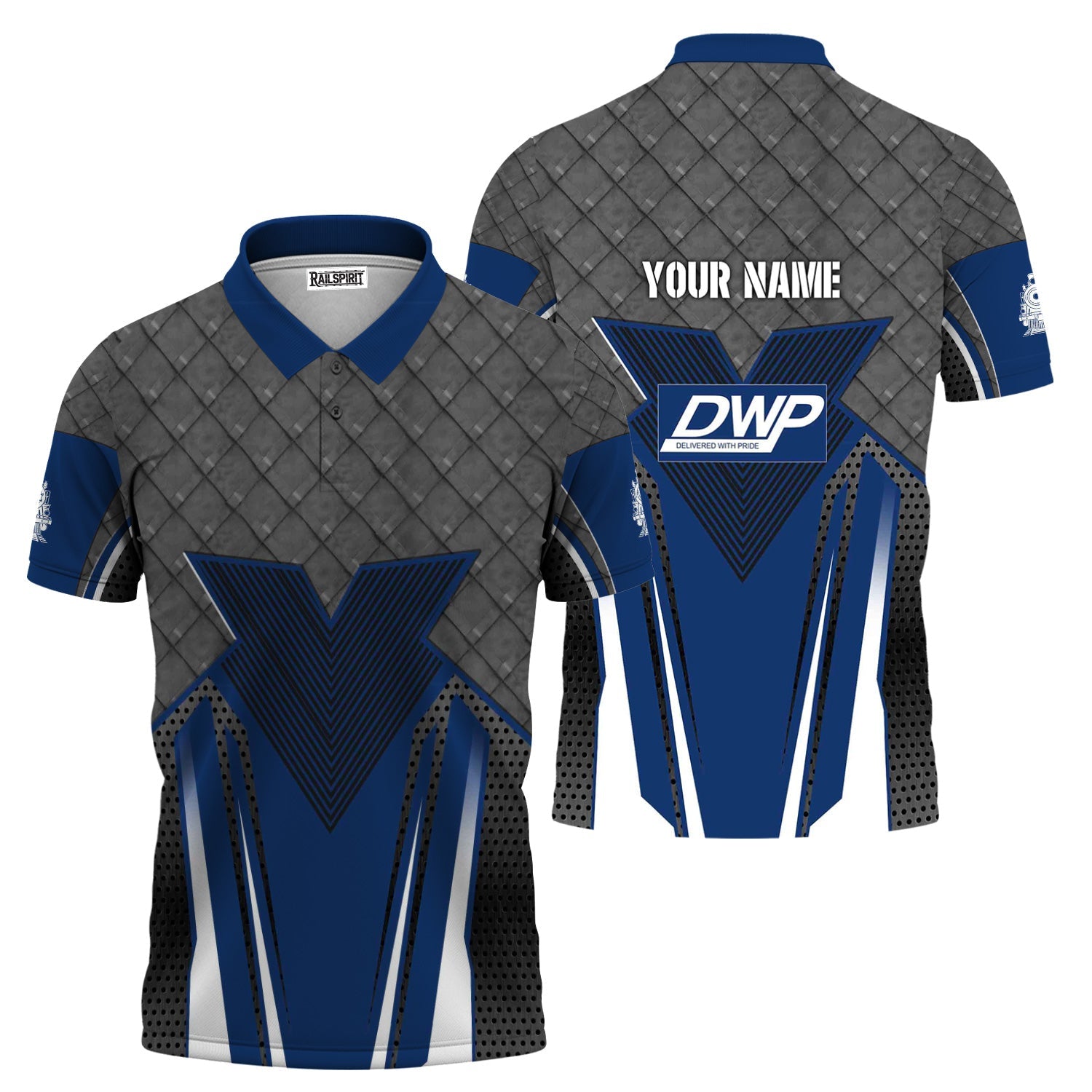Railspirit Personalized Duluth, Winnipeg and Pacific Railway Polo Shirt Rugged Steel Vibes Train Shirt All Over Print