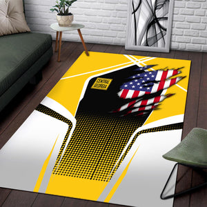 Railspirit Personalized Central of Georgia Railway Area Rug American Eagle Vintage Train Rug