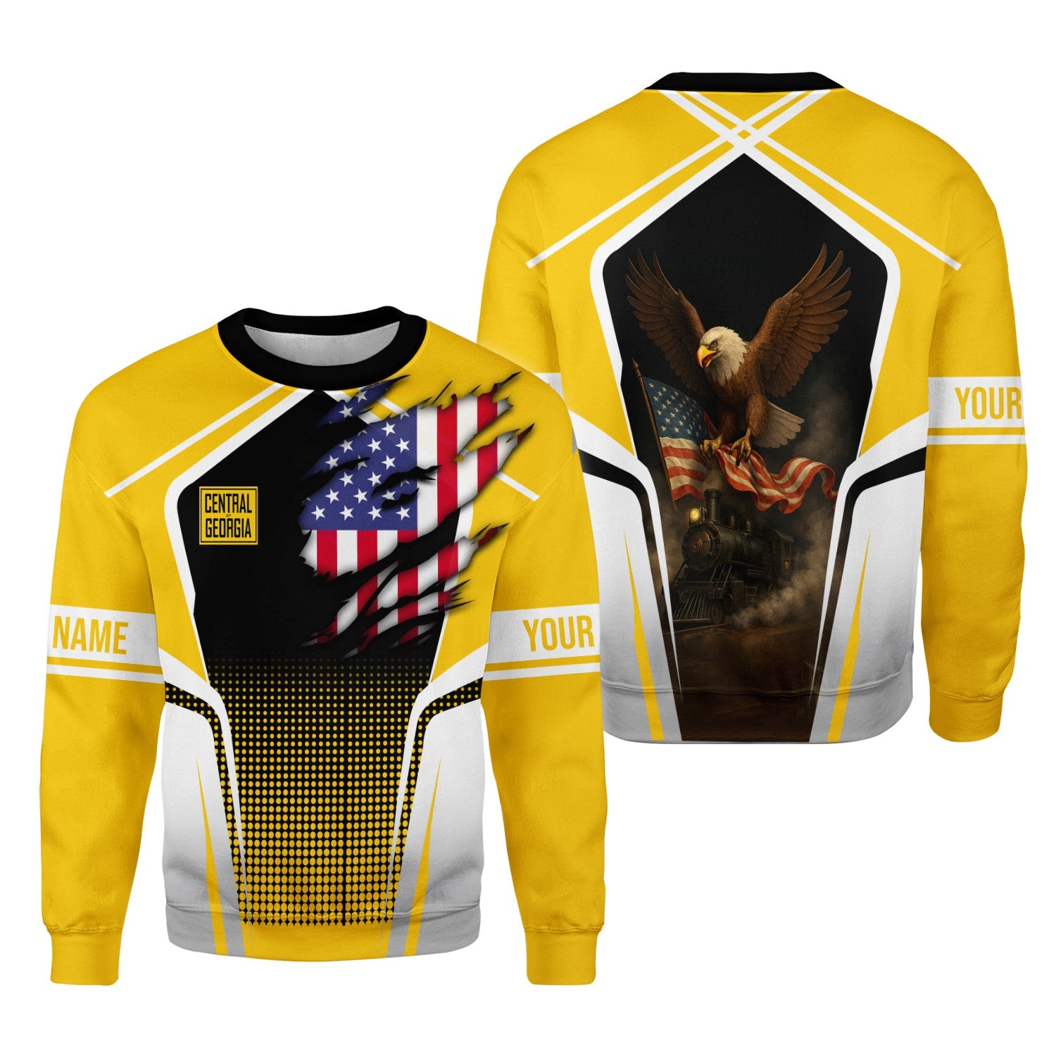 Railspirit Personalized Central of Georgia Railway Sweatshirt American Eagle Vintage Train Shirt