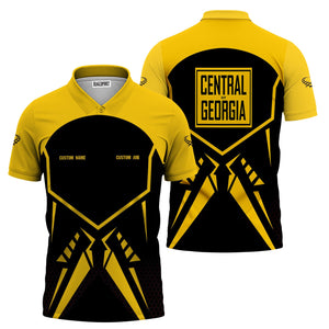 Railspirit Personalized Central of Georgia Railway Polo Shirt Vibriant Style with Custom Position Train Shirt