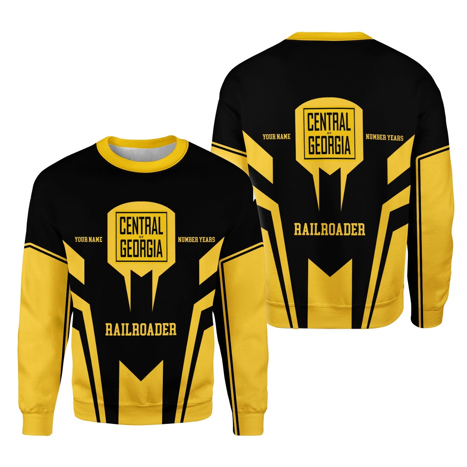 Railspirit Personalized Central of Georgia Railway Sweatshirt Custom Year Railroader Shirt Gift Idea For Train Lover