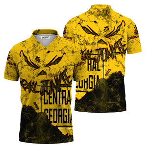 Railspirit Personalized Central of Georgia Railway Polo Shirt Torn Graphic Style Train Shirt For Rail Junkie