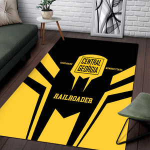 Railspirit Personalized Central of Georgia Railway Area Rug Custom Year Railroader Rug Gift Idea For Train Lover