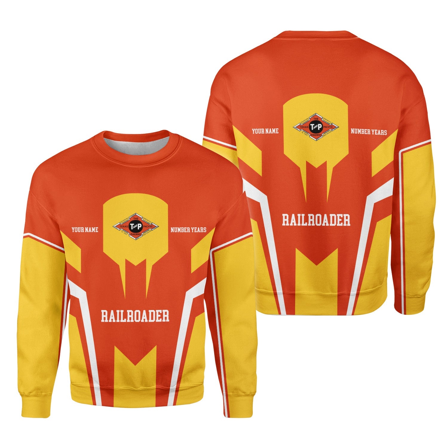 Railspirit Personalized Texas and Pacific Railway Sweatshirt Custom Year Railroader Shirt Gift Idea For Train Lover