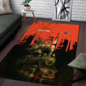 Railspirit Personalized Texas and Pacific Railway Area Rug Vintage Train Art Style Rug For Locomotive Fans